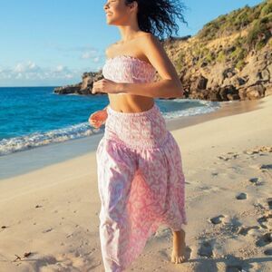 NWT Charina Sarte Bayu 2- Piece Skirt Set Lavender Pink Batik Medium